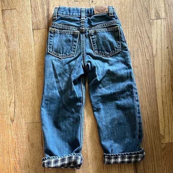 GAP Blue Relaxed Fit Jeans Plaid Lined 4T - Picture 5 of 6